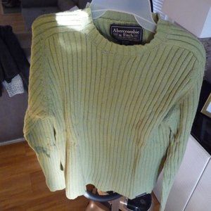 ABERCROMBIE & FITCH VINTAGE AUSTRALIA WOOL COTTON KIWI COLOR RIB SWEATER…